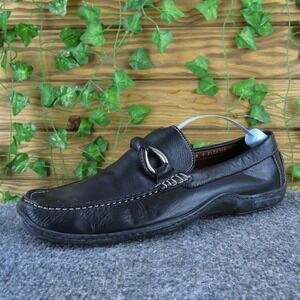 Donald J Pliner Men Eleo Loafer Black Leather Size 8 Medium Gently Used 2025